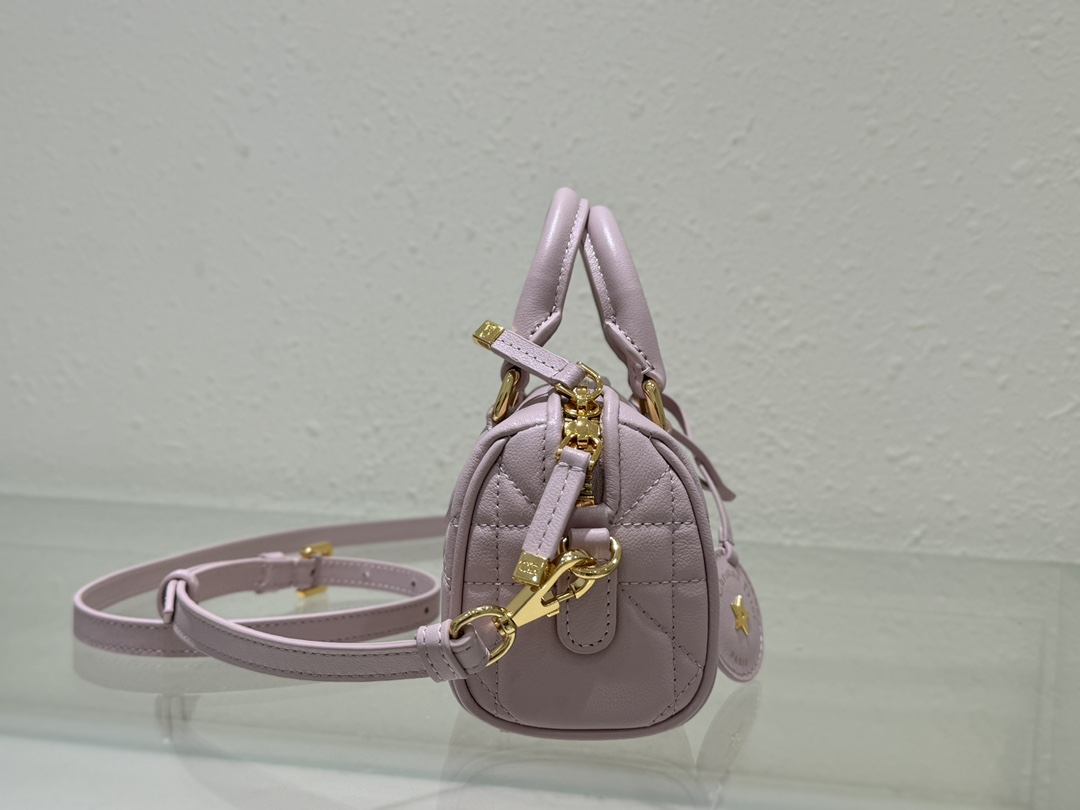 Dior Groove 17 Mini Bag Pale Pink Macrocannage Calfskin